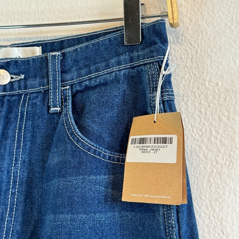 Reformation Max Jeans Indio Wash Cargo Wide Leg Denim Size 27 - Picture 7 of 16